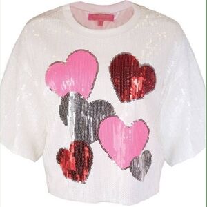 NWT Simply Southern Sequin Heart Top